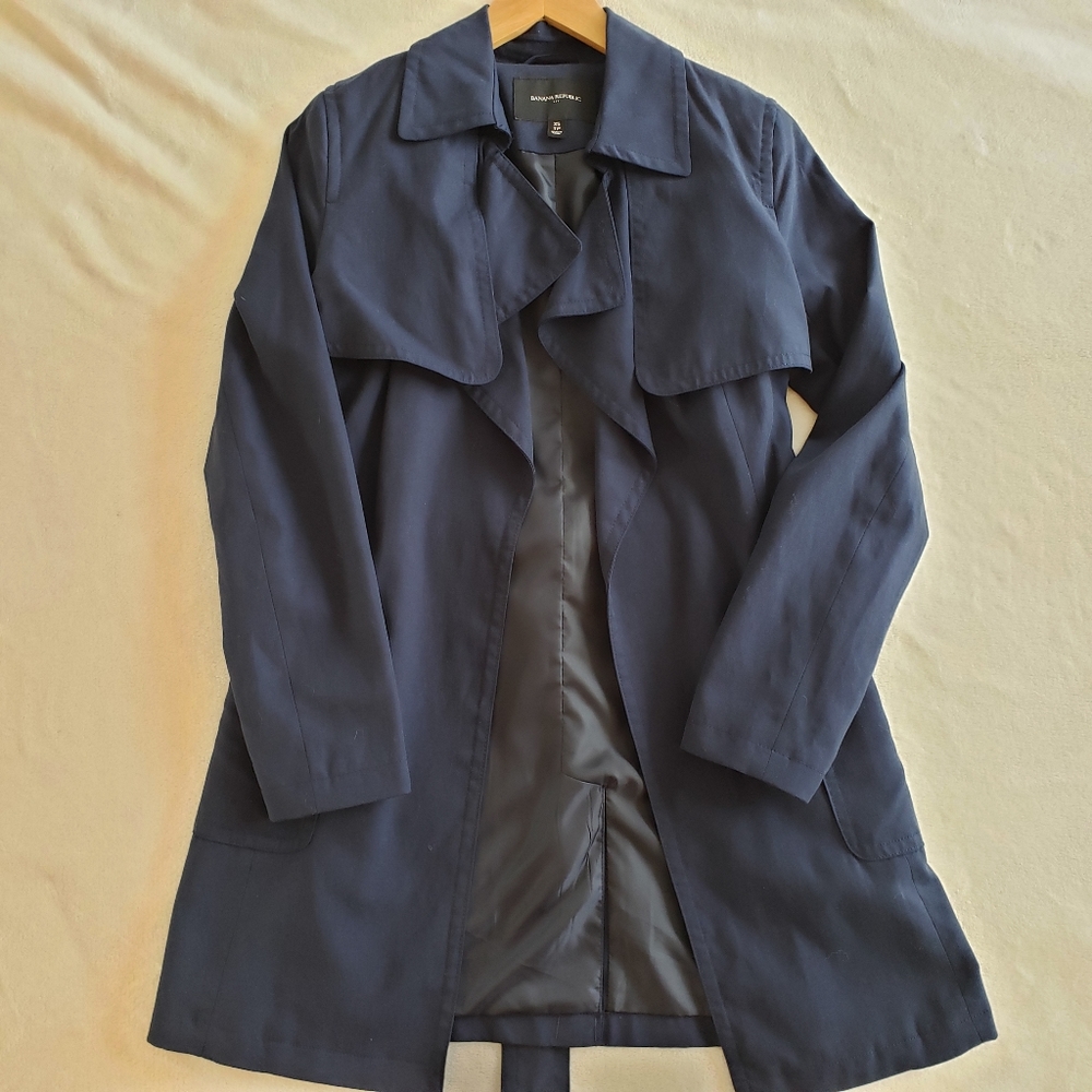 Banana Republic Factory Trench Coat Navy XS